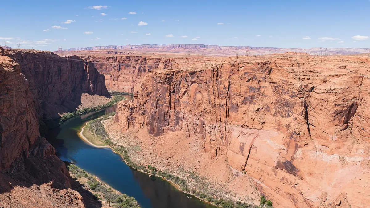 The Colorado River in Glen Canyon below the dam near Page, Arizona