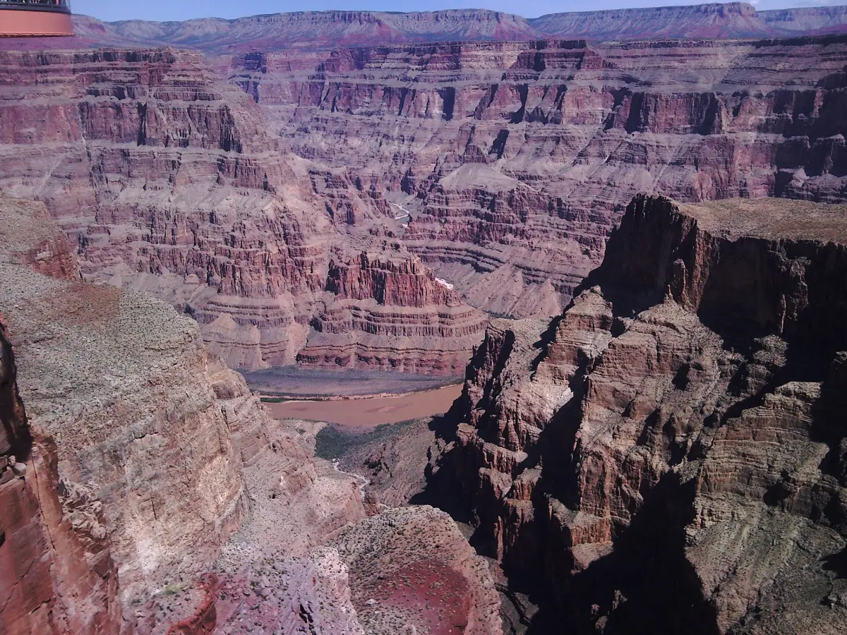 Cliffs and side canyons at Grand Canyon West