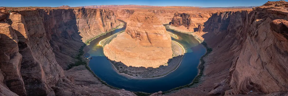 Horseshoe Bend, the horseshoe-shaped meander of the Colorado River near Page, Arizona