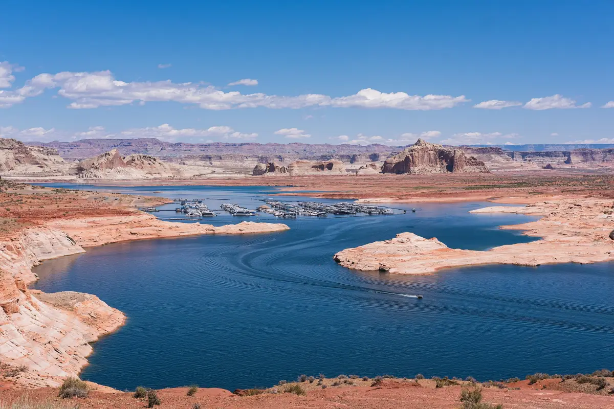 Lake Powell seen from Wahweap Overlook near Page