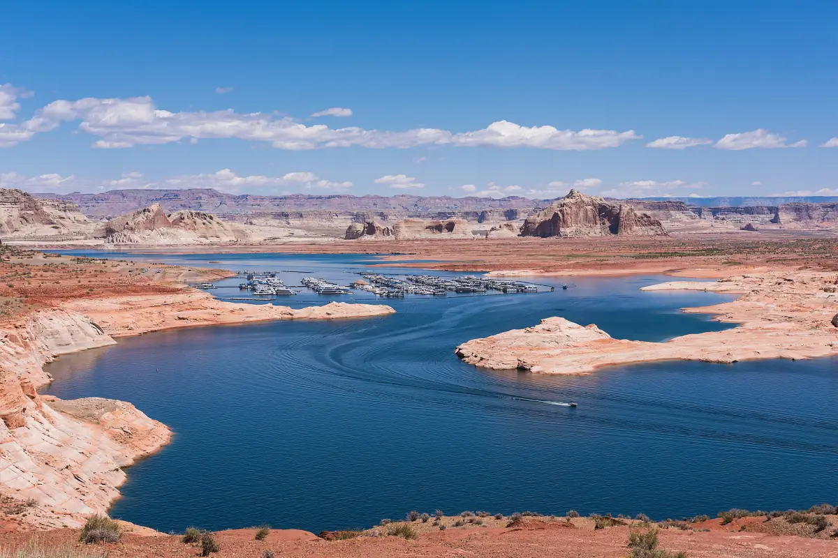 Lake Powell seen from Wahweap Overlook near Page