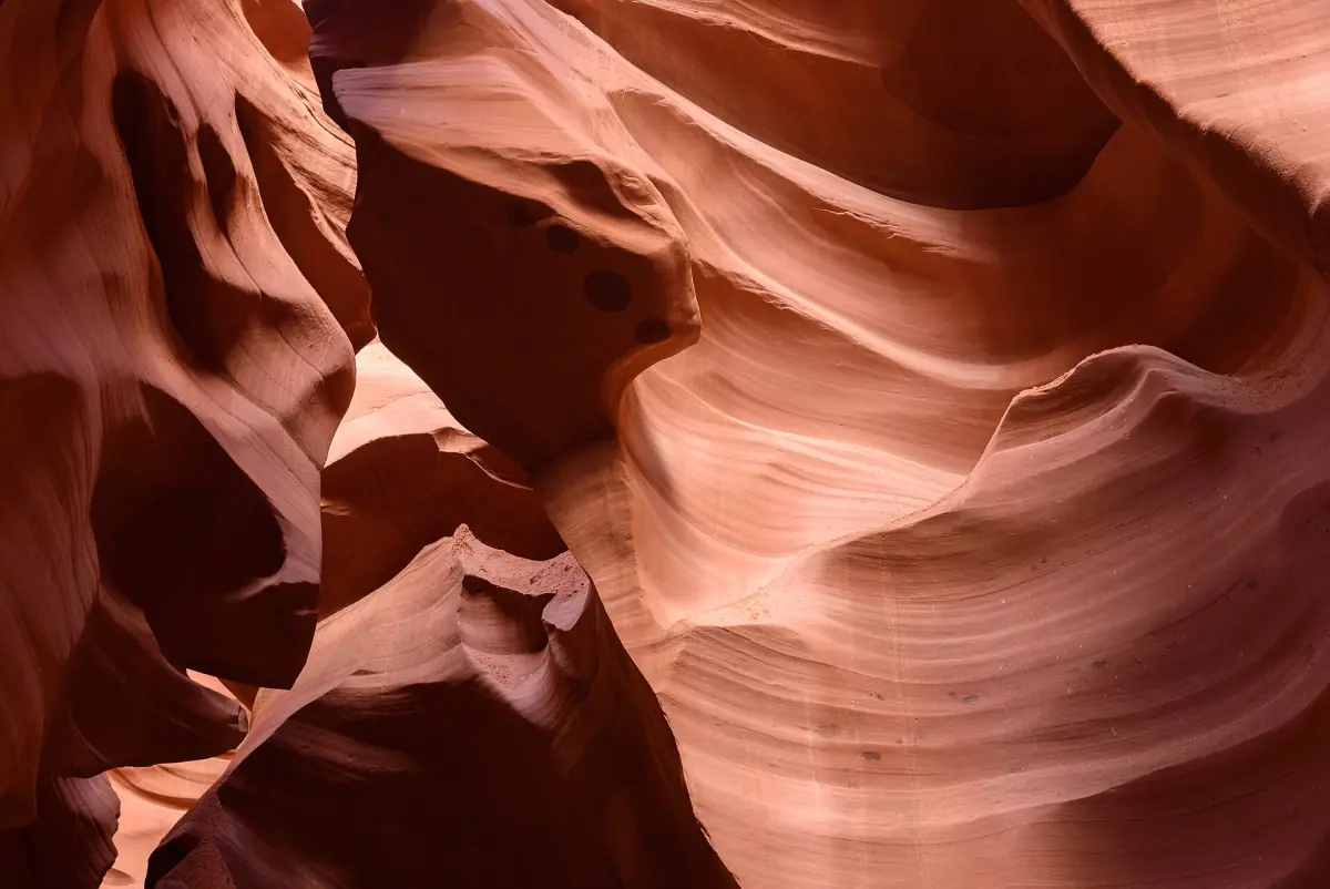 Inside Lower Antelope Canyon, a narrow slot canyon near Page, Arizona